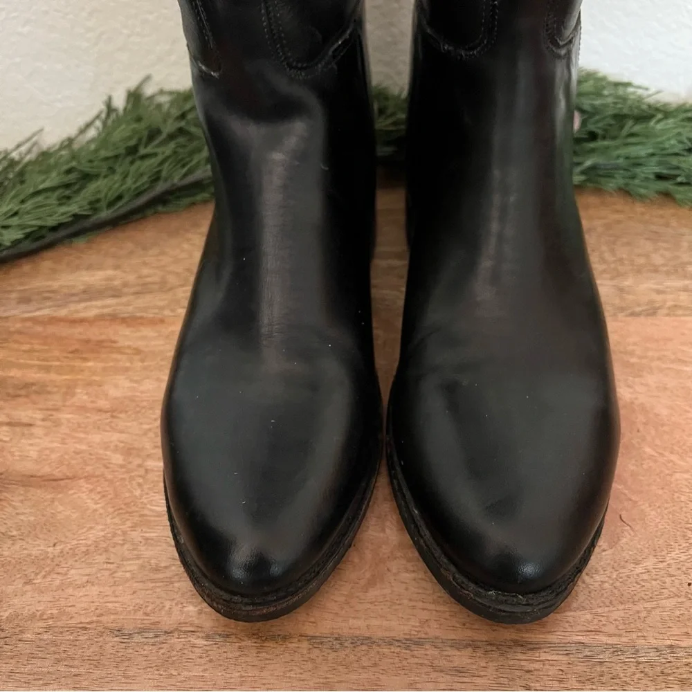 EFFINGHAM Bond Co. Size 8 100L Black Leather Equestrian Riding Boots USA MADE